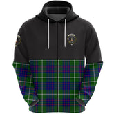 MacIntyre Hunting Modern Clan Half Of Tartan Zipper Hoodie